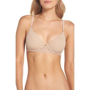 🆕NATORI Bliss Full Underwire T-Shirt Bra 34C Nude Beige #721154